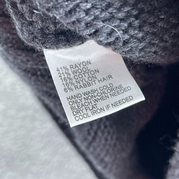 Ann Taylor Loft Black Fair Isle Sweater Dress With  L Size  5872 - Picture 4 of 9